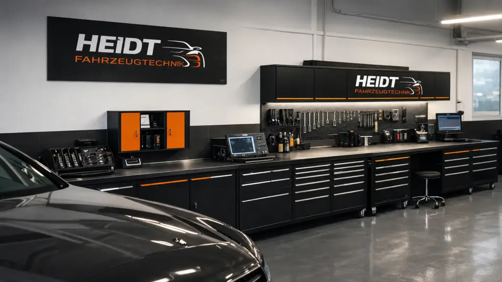 Werkstattbereich von Heidt Fahrzeugtechnik